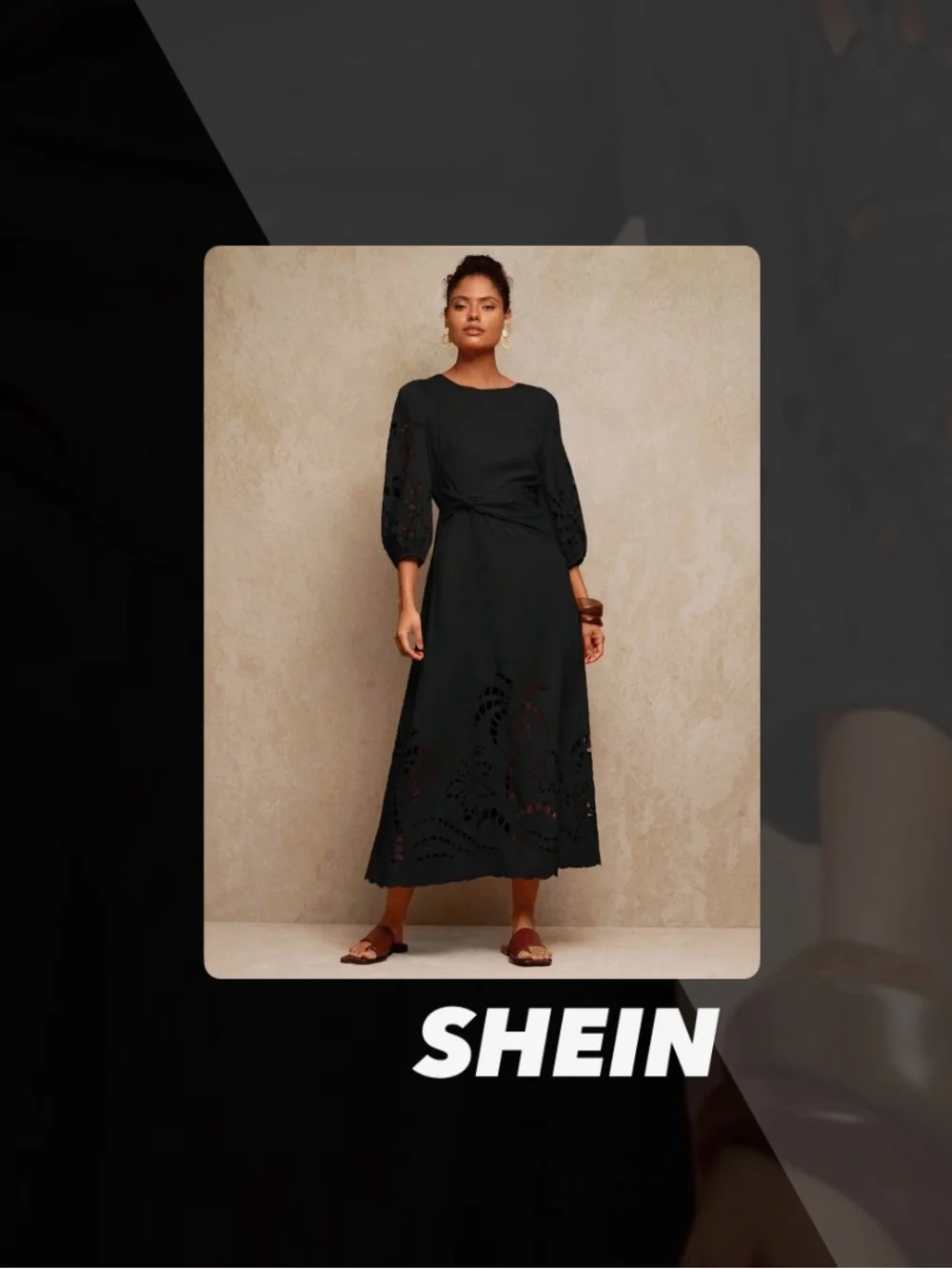 EUC SHEIN Laser Engraved Dress